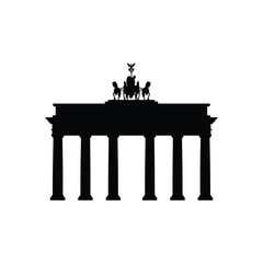 Silhouette of the brandenburg gate in berlin germany © firoj