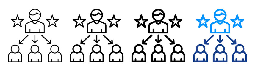 Sharing Experience Icon Different Style Outline Collection Set