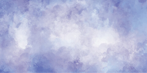 Abstract blue grunge background texture with bright white cloudscape for copy space. Cloudy watercolor shades shinny and fresh blue sky background. blue purple abstract background vector illustration