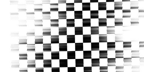 Race flag grunge background, car rally or motocross finish flag with vector checker pattern. Grunge race flag for car racing sport or bike speedway, motorsport