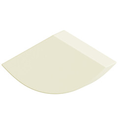 Minimalist 3D corner geometry abstract rendering in cream color