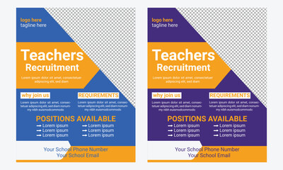 Teacher hiring flyer design
