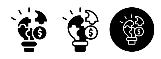 Business Solution Icon Collection Glyph & Mixed Style