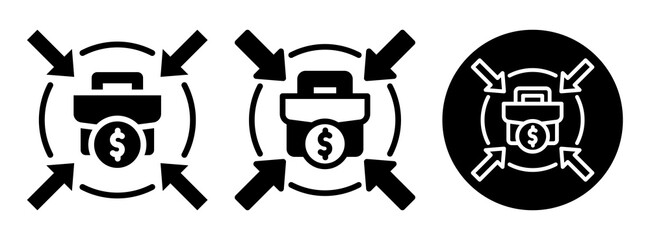 Business Impact Icon Collection Glyph & Mixed Style