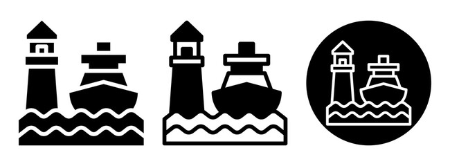 Harbor Icon Collection Glyph & Mixed Style