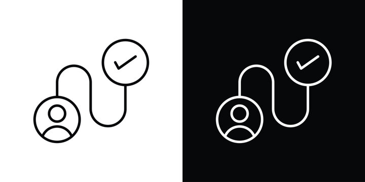 Customer journey icon in line design. Editable stroke icon.