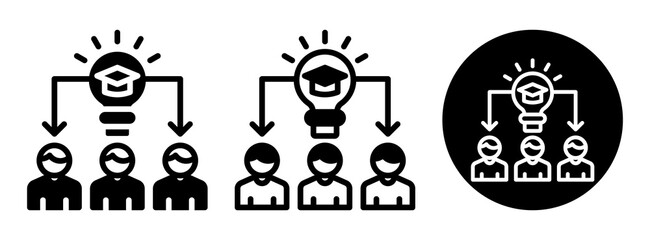 Team Knowledge Icon Collection Glyph & Mixed Style