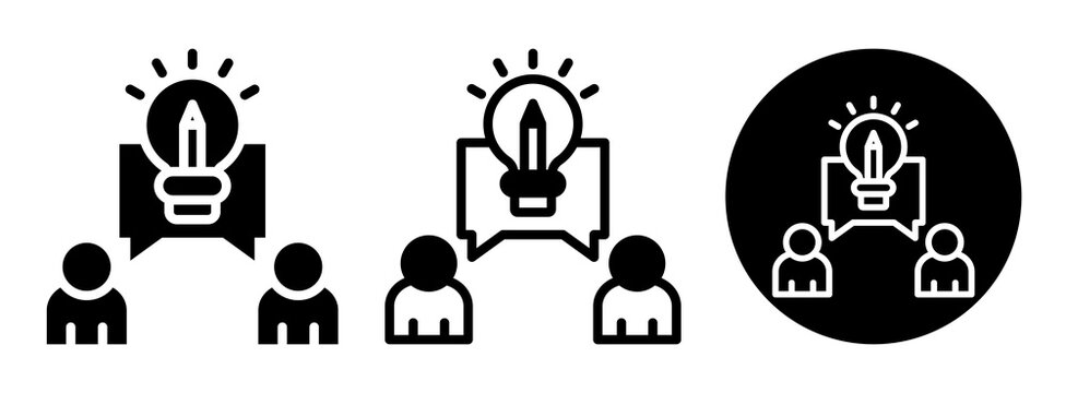 Creative Communication Icon Collection Glyph & Mixed Style