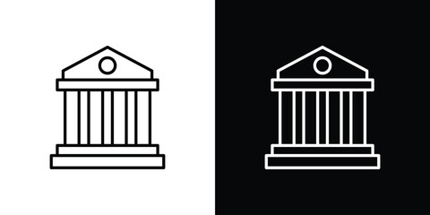 Federal agency icon in line design. Editable stroke icon.