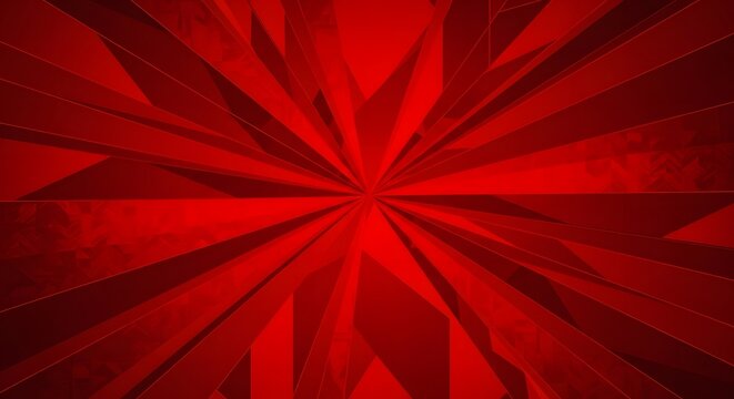 Abstract red geometric background with sharp angular shapes