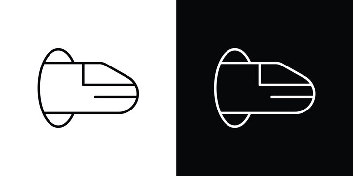 Hyperloop icon in line design. Editable stroke icon.