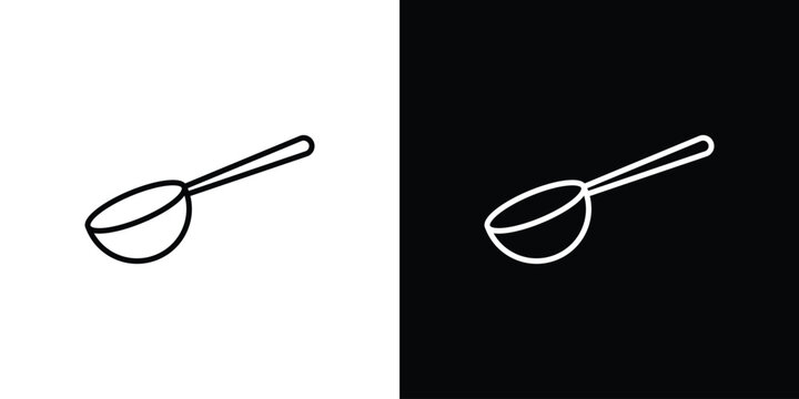 Ladle icon in line design. Editable stroke icon.