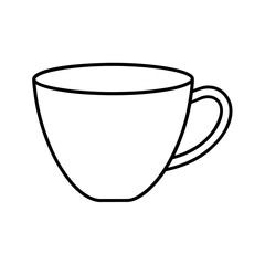 Outline drawing of coffee cup