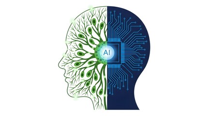 Neural network digital interface, AI Artificial Intelligence Mind Concept with Neural Network and