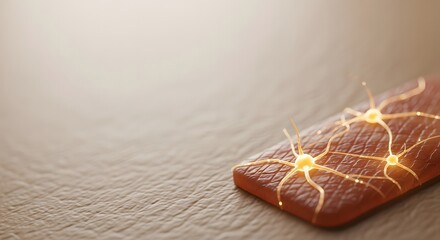 Neural network digital interface, Illustration of Neurons Firing in Human Skin, Nerve Cells and Se