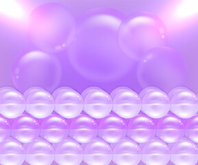 Hyaluronic acid and Niacinamide gray hair and skin solutions ad, purple collagen serum drops into skin cell with cosmetic advertising background ready to use, illustration vector.