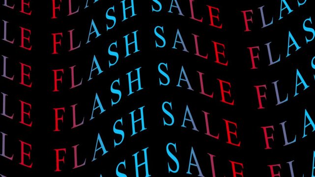 Blue digital binary code background with Flash Sale text element - Powered by Adobe