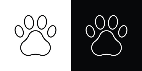 Paw icon in line design. Editable stroke icon. © Win