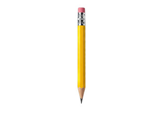 A Sharpened Yellow Pencil with Pink Eraser on a Black Background Showing a Writing Tool for Drawing and Education