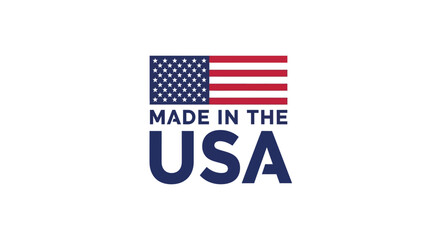 USA American flag symbol with the inscription Made in the USA, perfect for product labeling