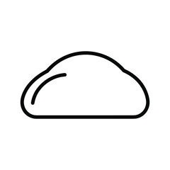 Simple outline icon of a freshly baked loaf of bread, a staple food for many cultures isolated on