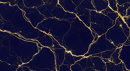 Dark blue stormy background with lightning over grunge tree branches