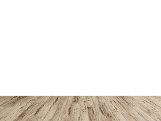 Smooth Light Wood Flooring with Transparent Blank Wall – Clean Minimal Interior PNG Background for Mockups and Product Display