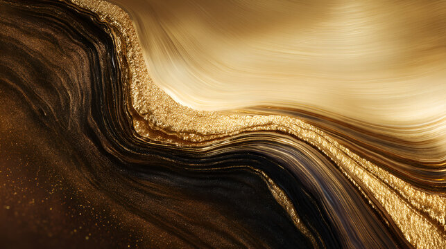 Golden Veins: An abstract composition of swirling gold and textured lines, resembling veins of precious metal, creates a sense of luxury and opulence. 