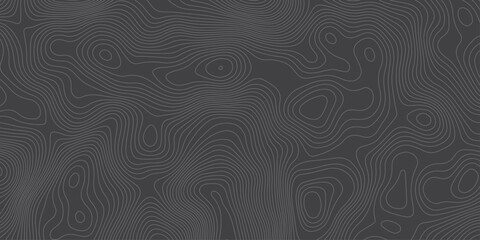 Minimalist dark topographic pattern with smooth contour lines forming abstract elevation waves. Modern seamless background ideal for maps, geology themes, tech design, and stylish digital textures.
