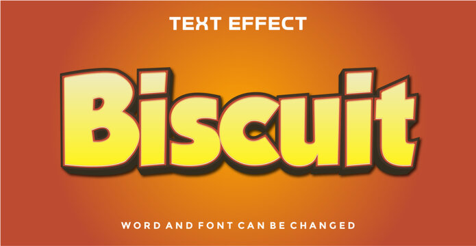Biscuit editable text effect