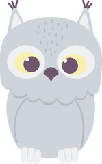 Illustration of Owl with Big Eyes
