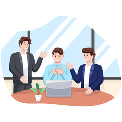 Business Team Collaboration Meeting Around Laptop