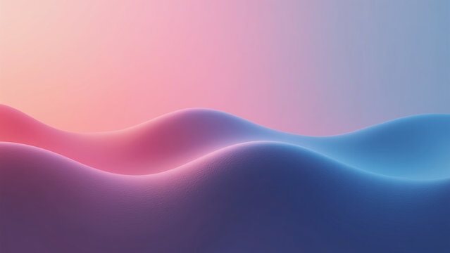 Gradient waves flow from pink to blue—soft curves and shading evoke motion, calm, and digital elegance.
