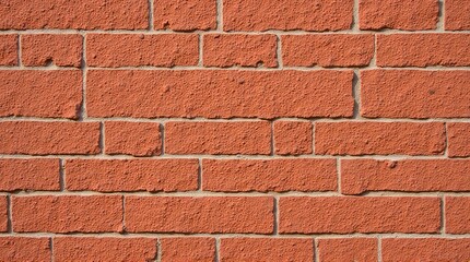 Fototapeta premium Closeup of a red brick wall, showcasing the texture and pattern, ideal for backgrounds, textures, and architectural design projects
