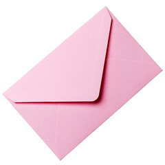 A Single Pink Textured Envelope Is Isolated On A Transparent Background Displaying Its Geometric Shape And Slightly Angled Position For A Clean Presentation