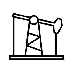 Pump Jack icon vector. Oil illustration sign. Oil Drilling symbol. Oil Pumping logo.