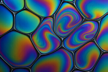 Iridescent Soap Film Mesh – Chromatic Fluid Web
