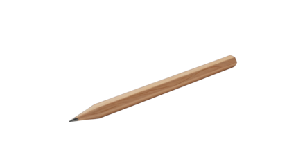 Wooden Graphite Pencil Isolated on transparent background