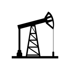Pump Jack icon vector. Oil illustration sign. Oil Drilling symbol. Oil Pumping logo.
