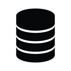 Database icon representing data storage, server, information, or network