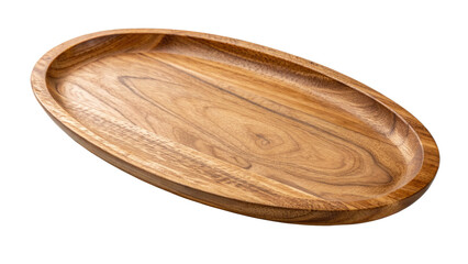wooden plate isolated on white background