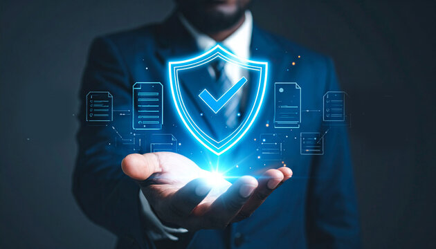 Data security document protection privacy policy information technology concept 