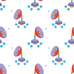 parabolic satellite seamless pattern