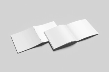 Blank square magazine for mockup - 3D Illustration