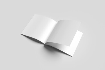 Blank square magazine for mockup - 3D Illustration