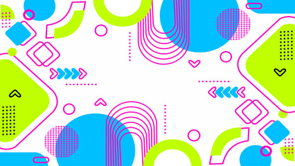 Vibrant Abstract Geometric Shapes Composition