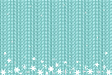 雪の結晶、ニット編み物の背景イラスト