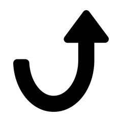 上に向かう矢印を明確に示したベクターイラスト