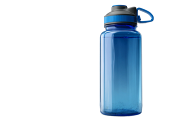 portable hydration reminder water bottle isolated on transparent background