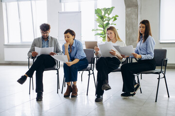 Business group working together at the office
